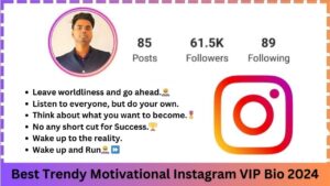 Motivational Instagram VIP Bio